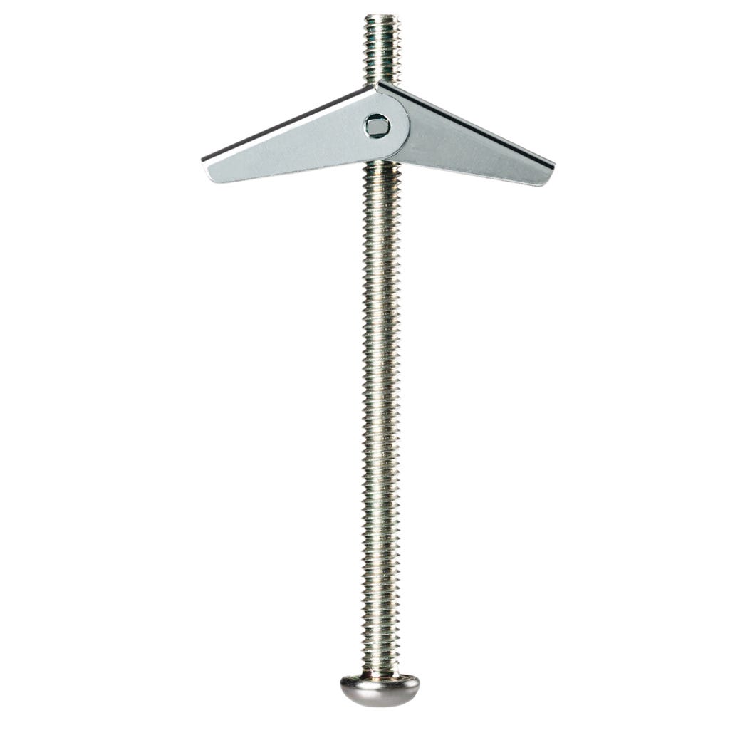 Spring Toggle Bolts for Hollow walls, 1/4 in. + Bolt x 3 in., 12/Pack