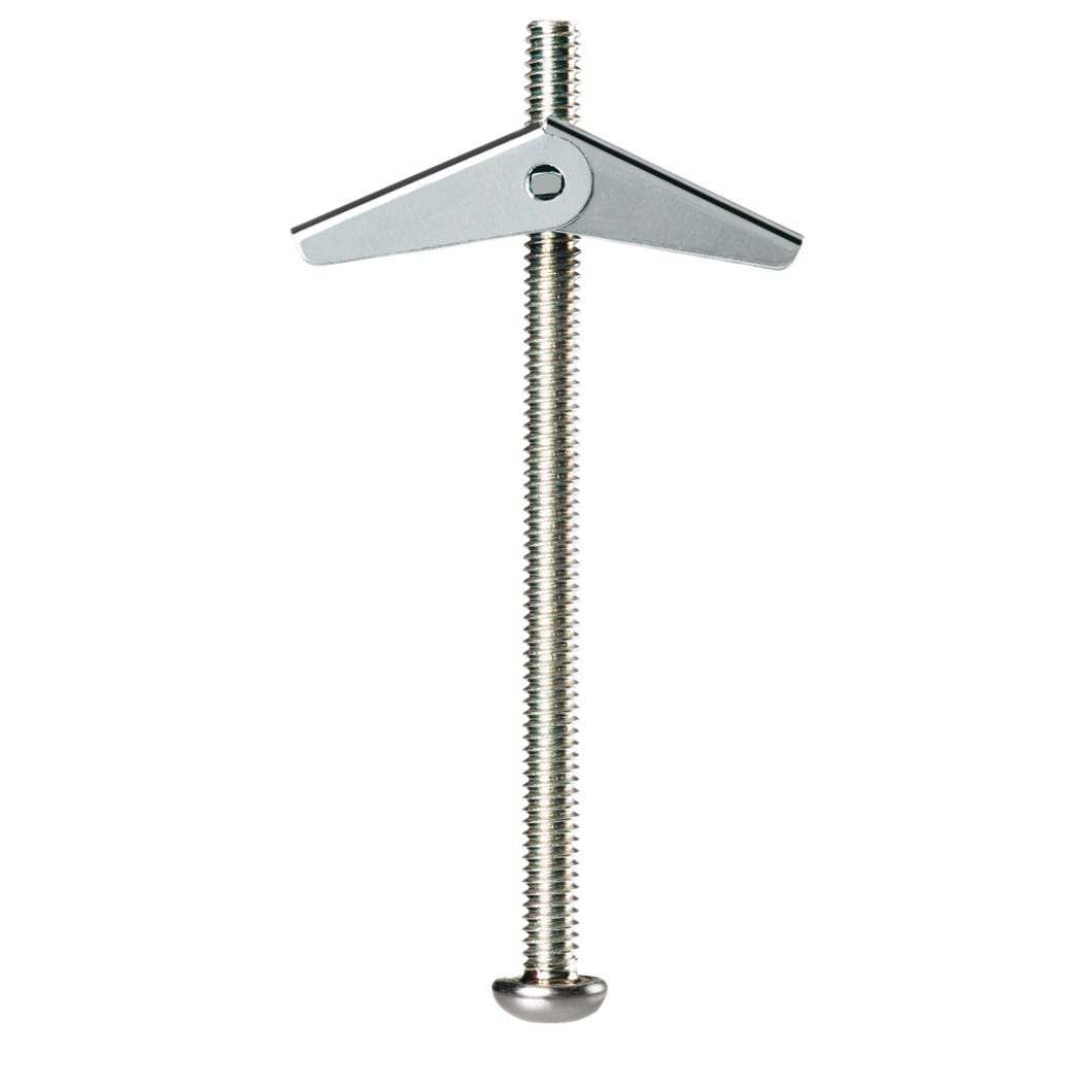 Spring Toggle Bolts for Hollow walls, 3/16 in. + Bolt x 3 in., 4/Pack