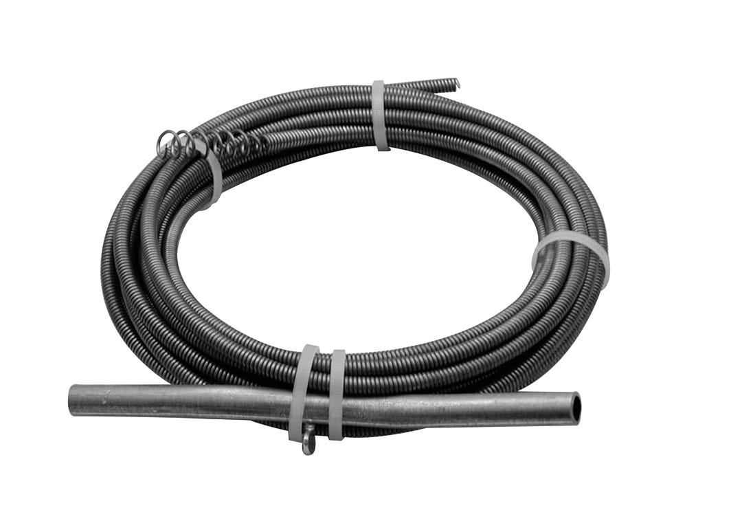 Spring wire drain auger for toilet