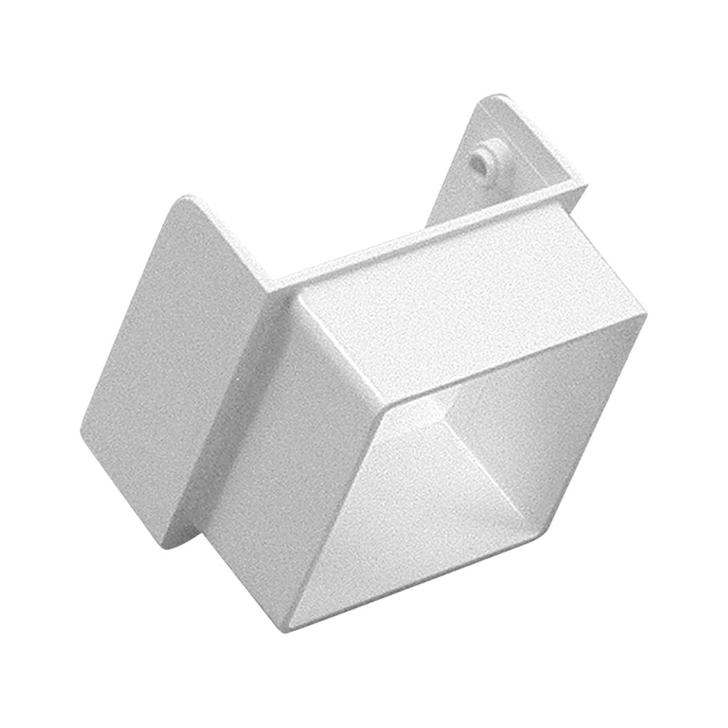 Square diverter for vinyl gutter