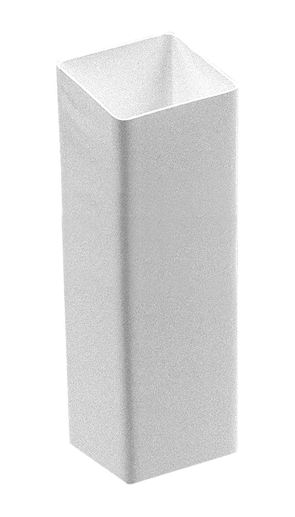 Square downspout for vinyl gutter