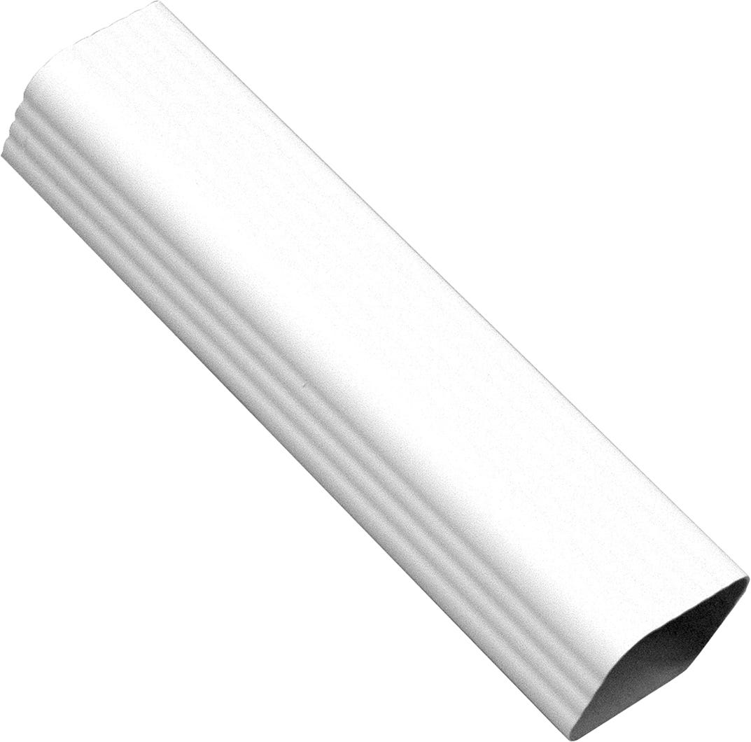 Square downspout for vinyl gutter