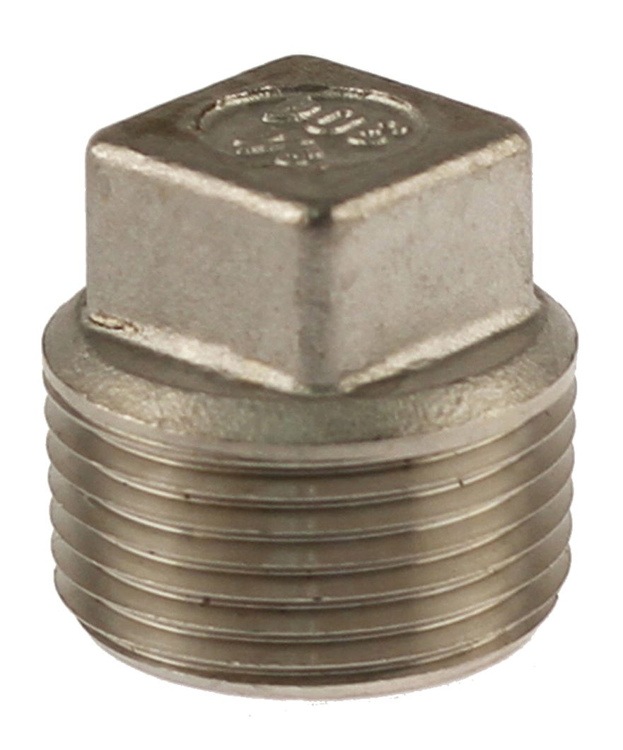 Square Head Plug 304 Stainless Steel, 1-in.