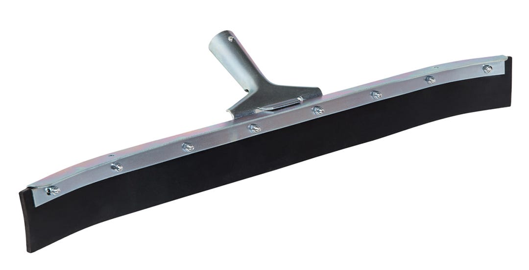 Curved rubber squeegee head