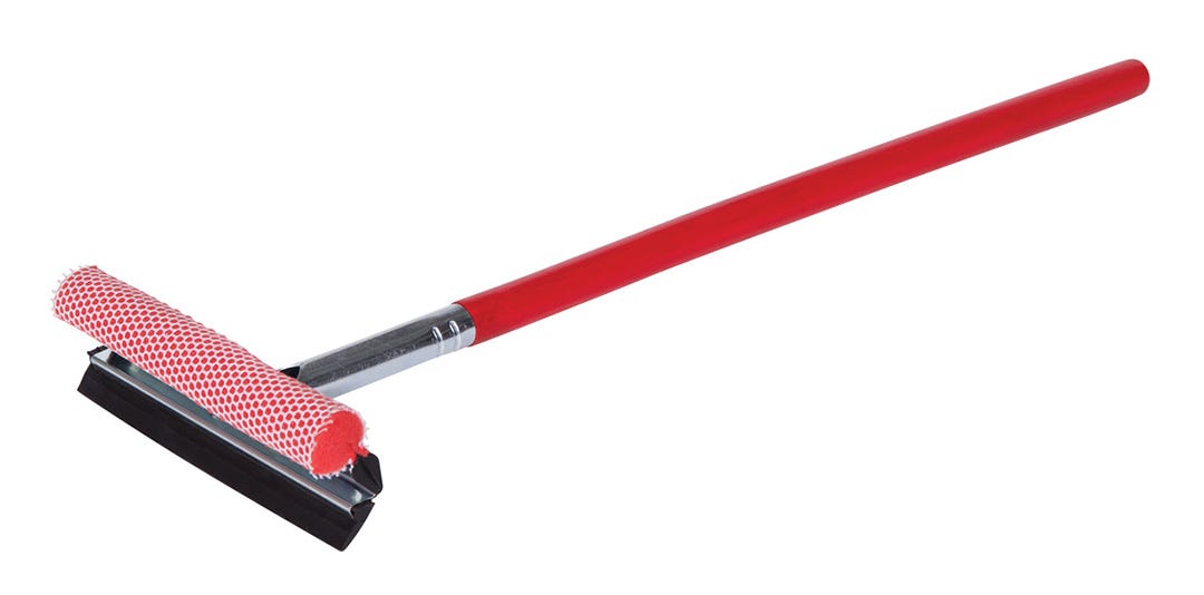 8" window squeegee, wood handle
