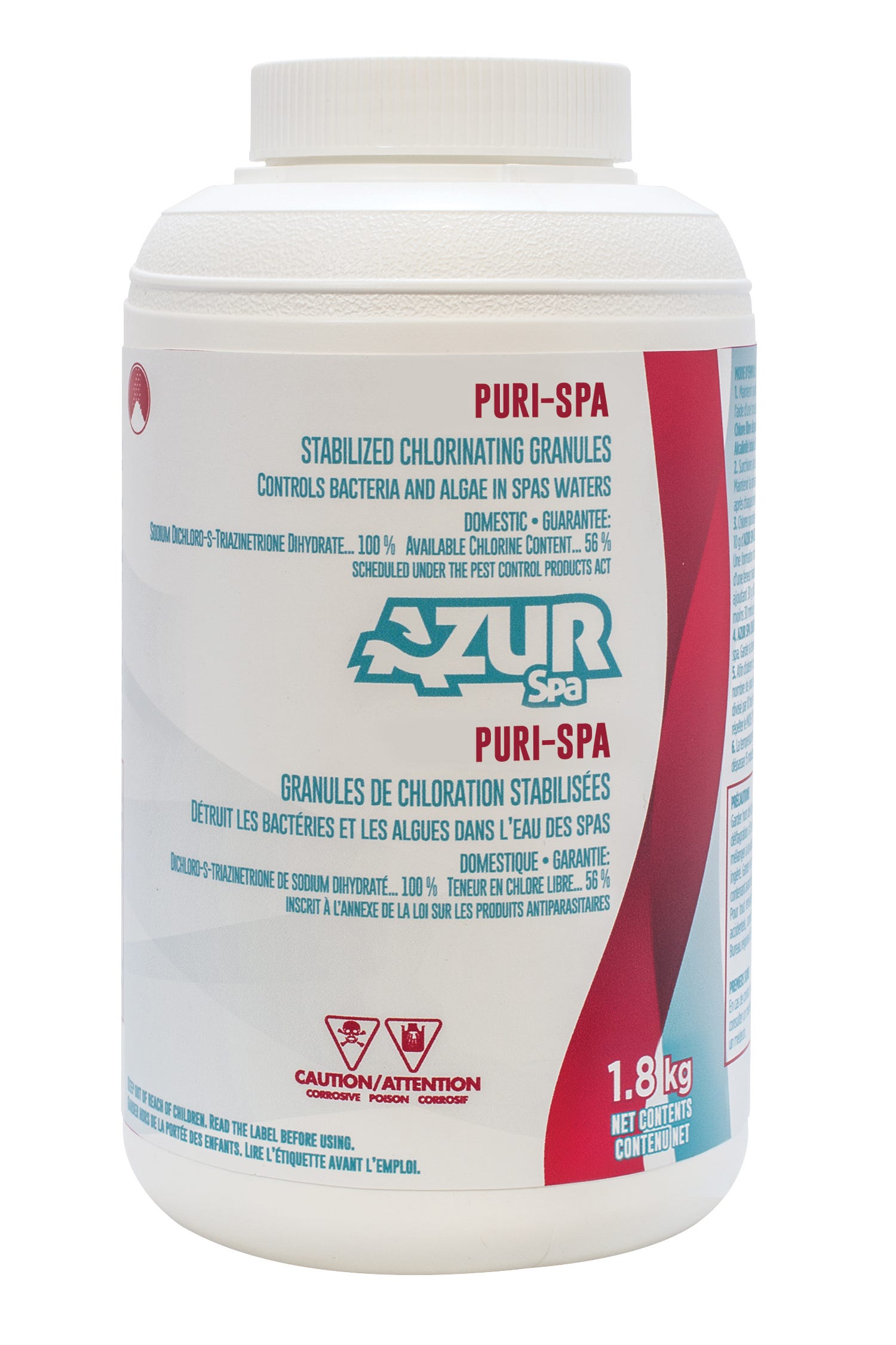 PURI-SPA Stabilized Chlorinating Granules, 1.8 Kg
