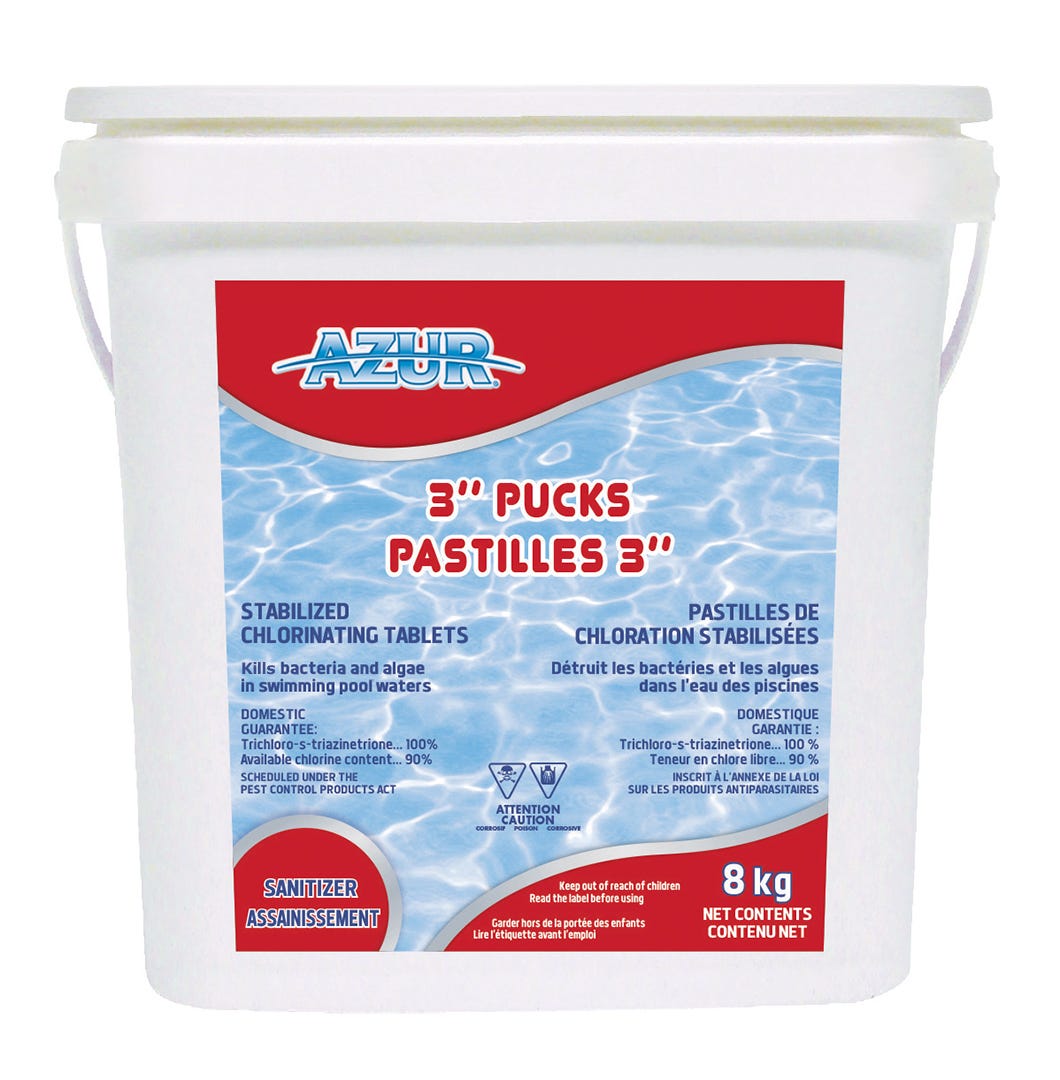 Stabilized Chlorinating Tablets, Destroys Bacteria & Algae, 8 kg