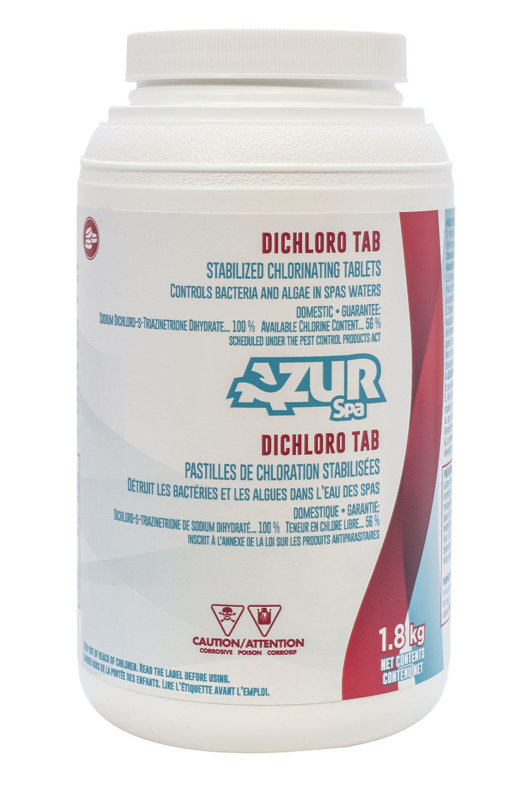 Dichloro Stabilized Spa Chlorine Tablets, 1.8 kg