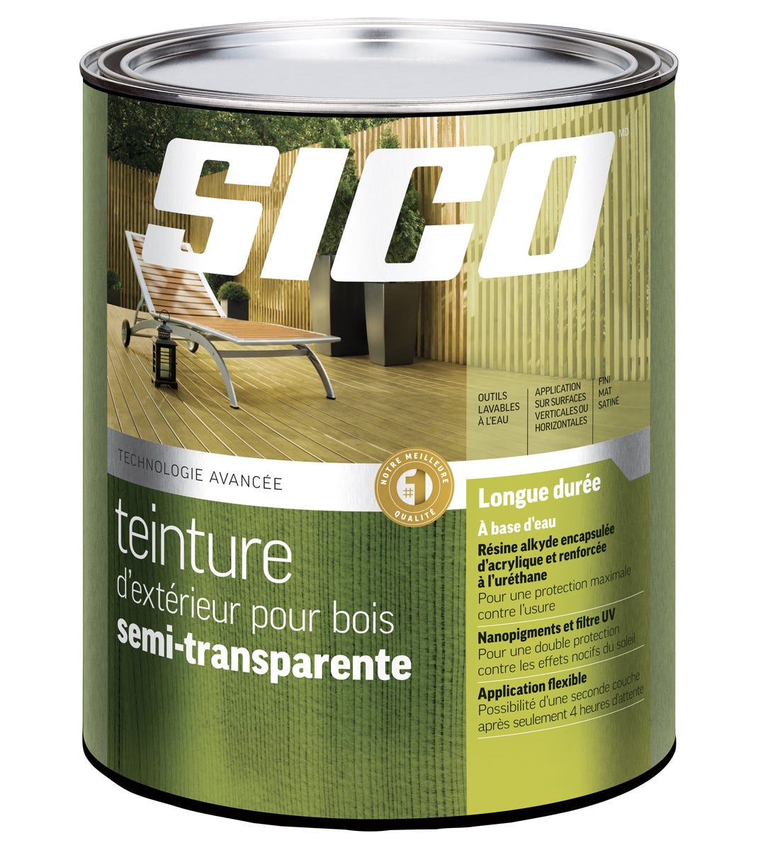 Stain Exterior for Wood, Latex, Semi-Transparent, Tint Base, 946 ml