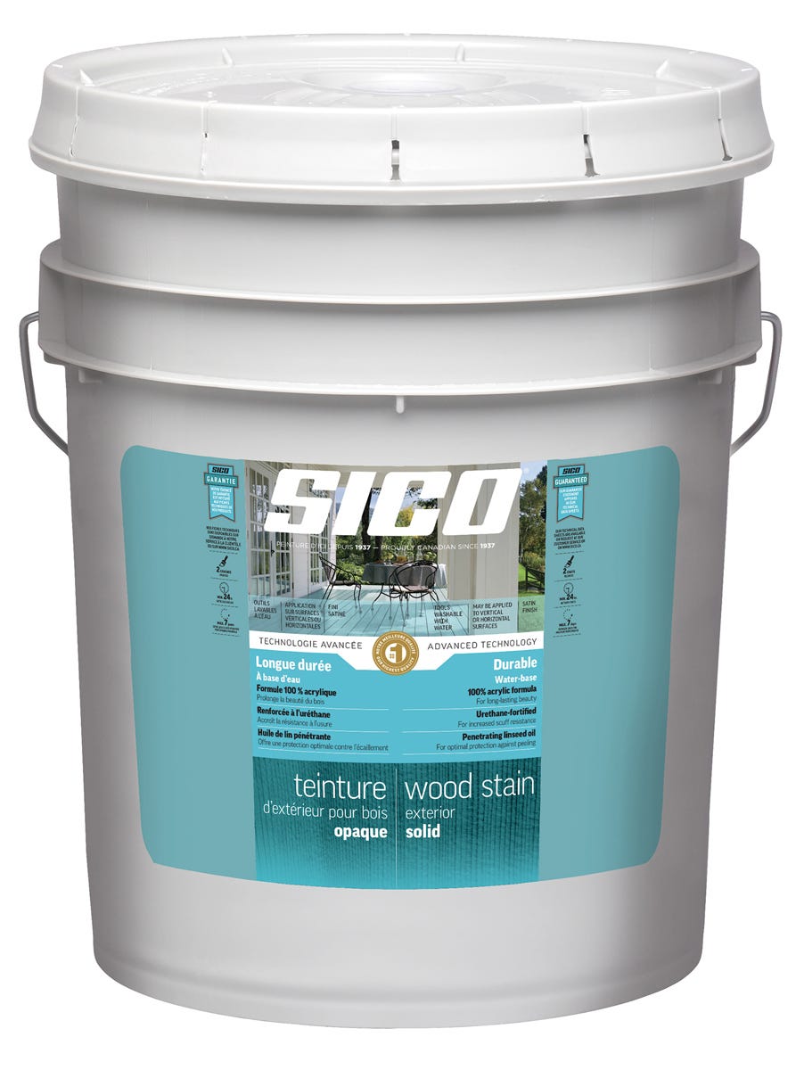 Stain Exterior High Quality for Wood, Latex, Solid, Base #3, 18,9 L