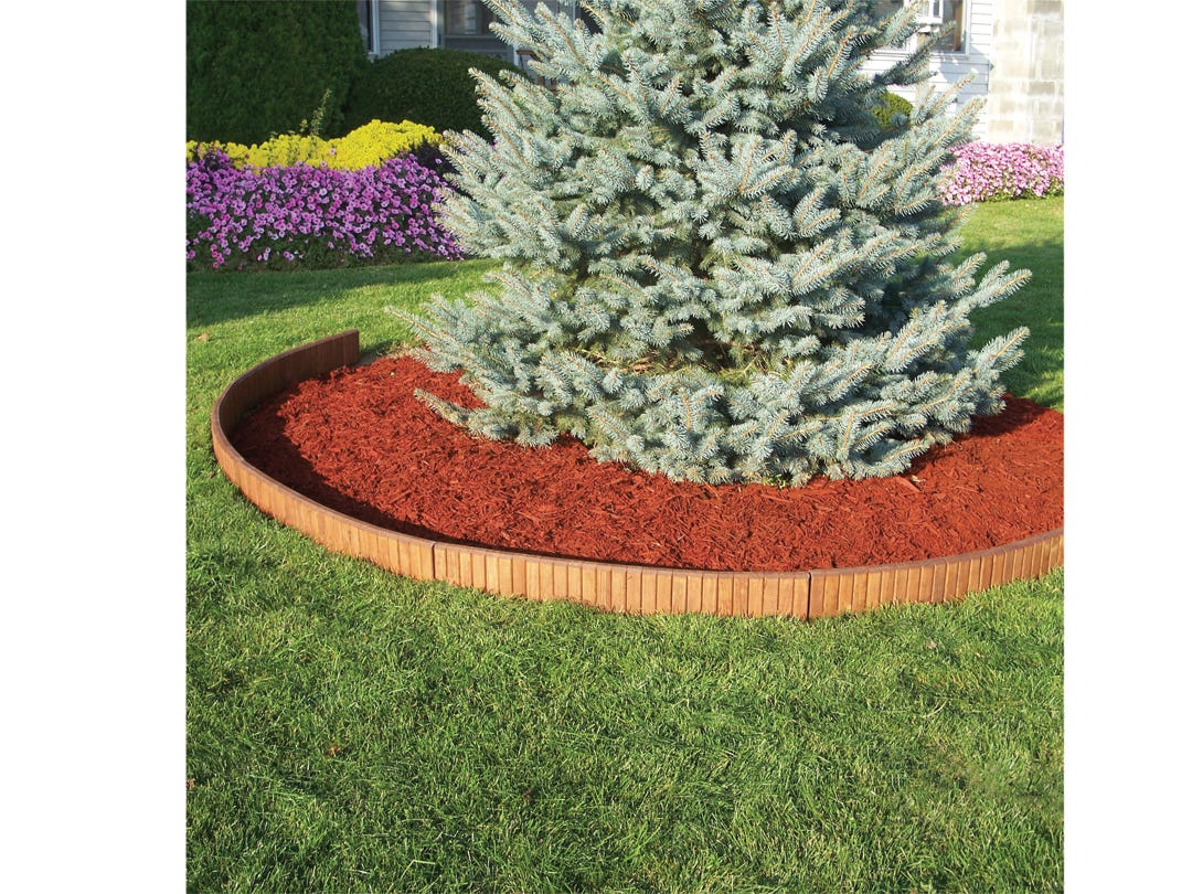 Brown Wooden Lawn Edging, Brown