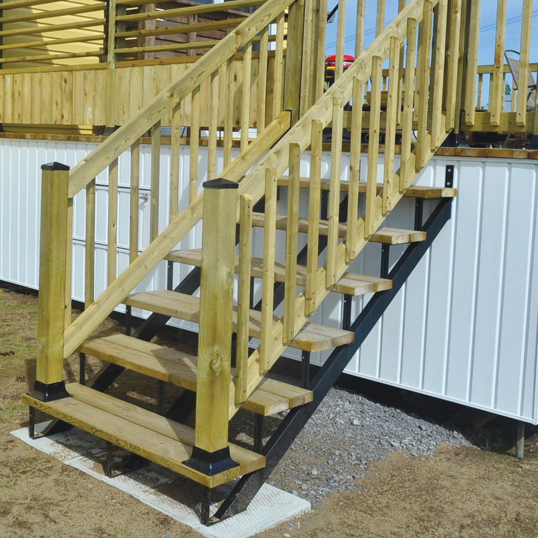 Stair Frame-in. Steel, 6 Steps