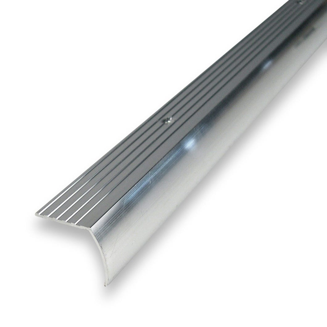 Stair Nose, 1-1/8 in. x 1-1/8 in. x 3 ft., Silver