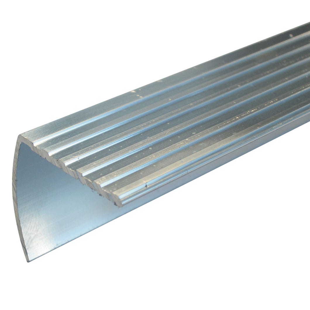 Stair Nose, 1-1/8 in. x 1-1/8 in. x 6 ft., Silver