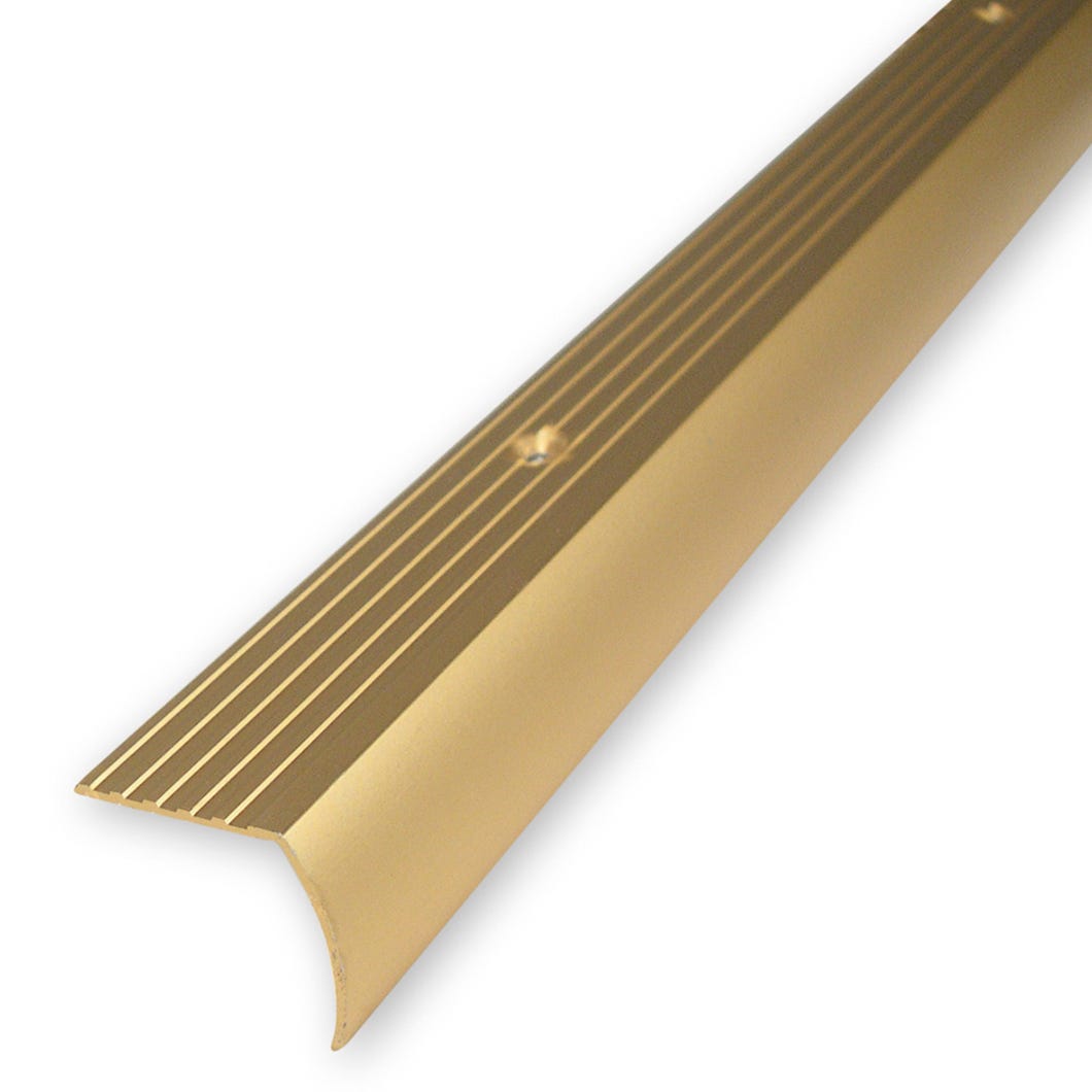 Stair Nose, 1-1/8 in. x 1-1/8 in. x 6 ft., Gold