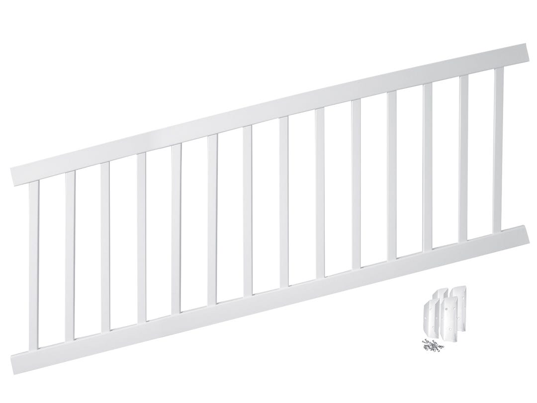 Stair railing section in pvc with brackets 96 in x 36 in