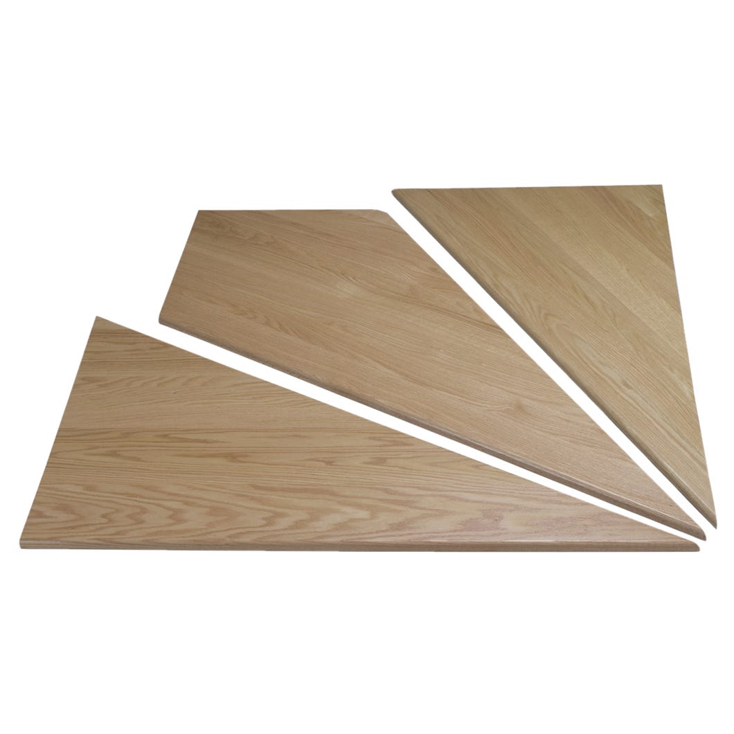 Stair Tread 3 Angle-in. Oak, Right 42-in.