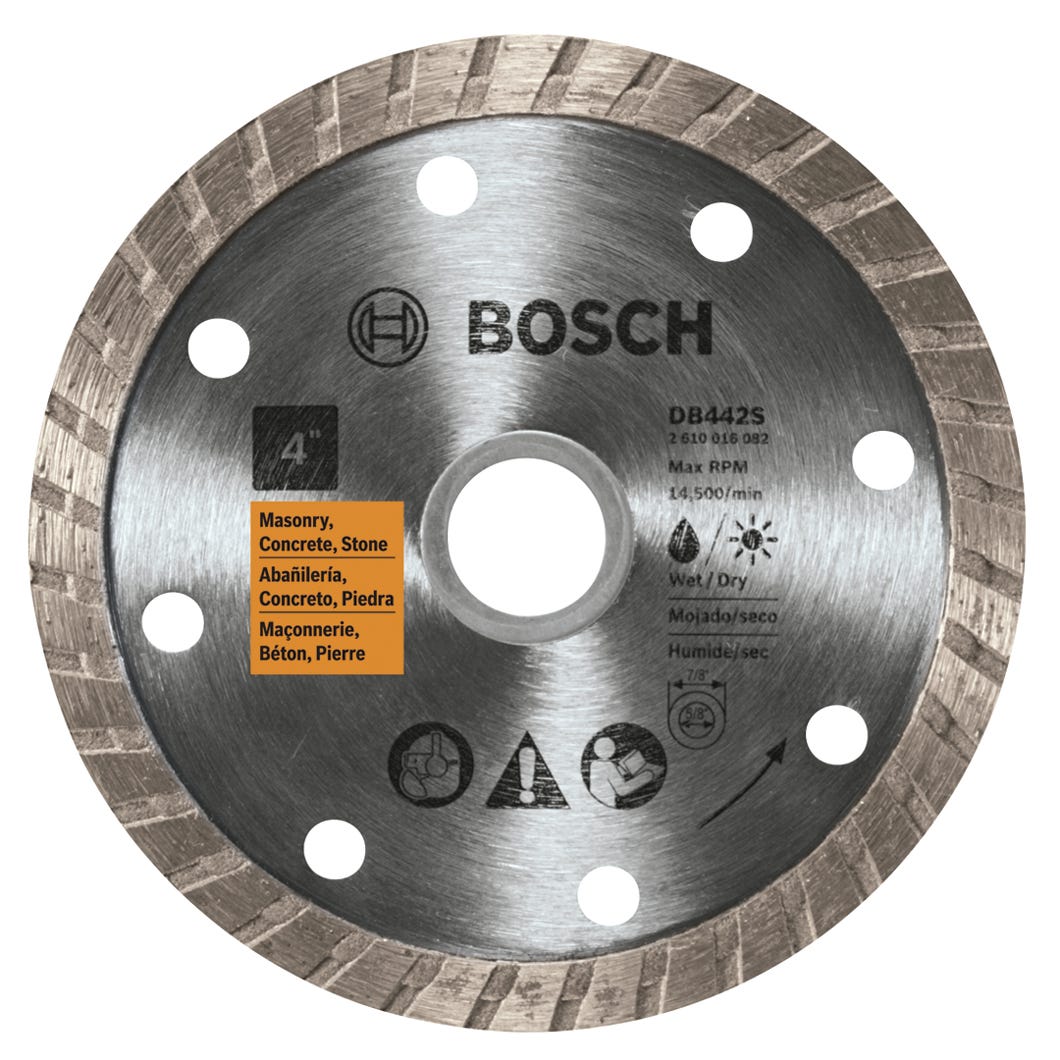 Bosch 4 In. Standard Turbo Rim Diamond Blade for Smooth Cuts