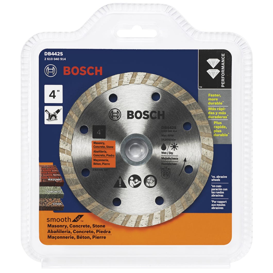Bosch 4 In. Standard Turbo Rim Diamond Blade for Smooth Cuts