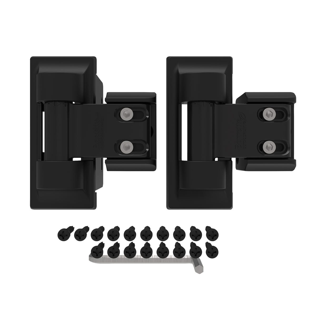Standard Wrap Gate Hinge, 2/Pack, Black
