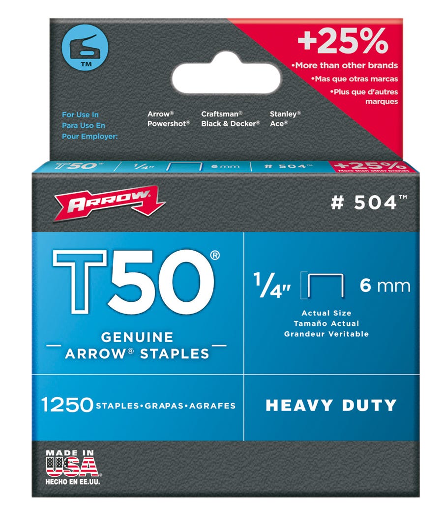 Staples Heavy Duty, 1/4-in.