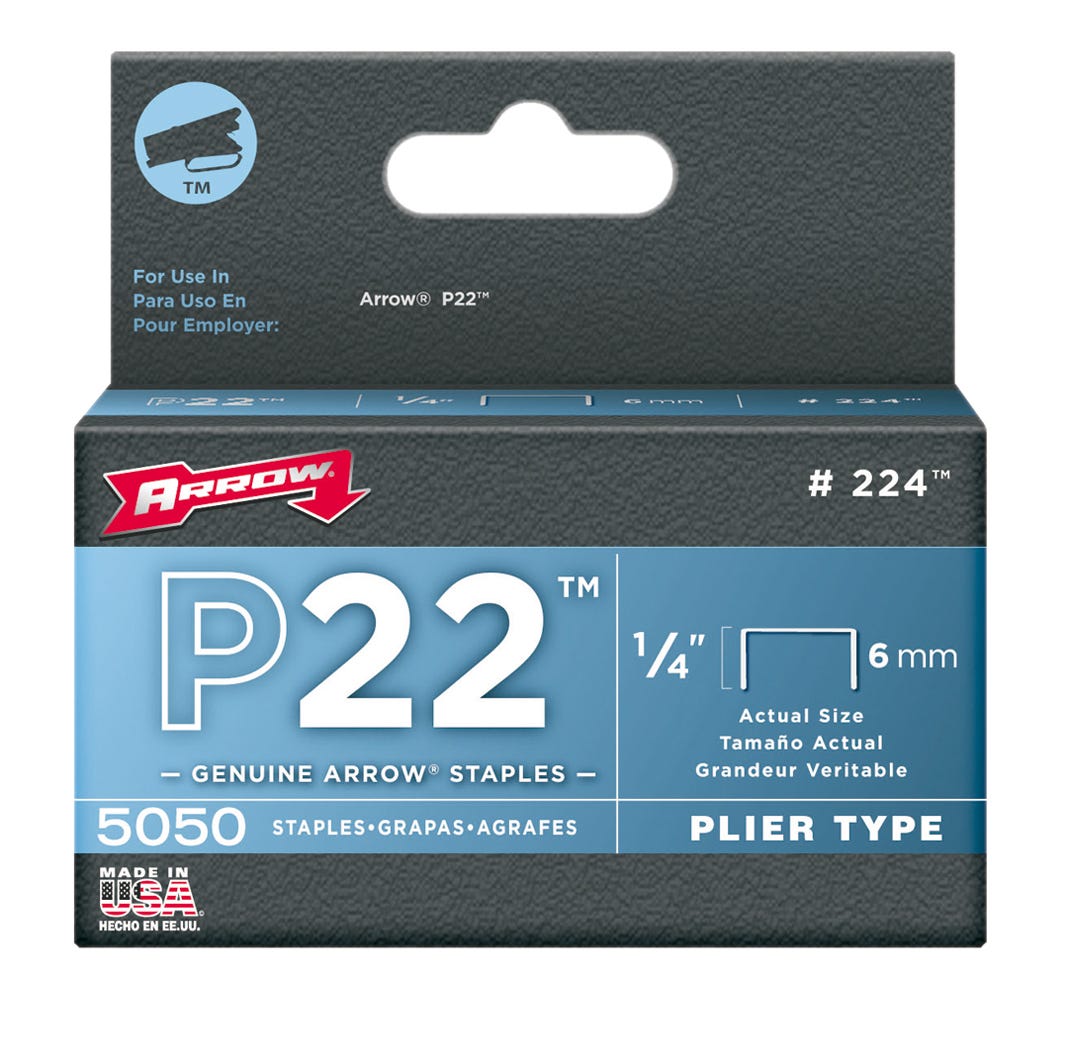 Staples Light Duty, Plier Type, 1/4-in.