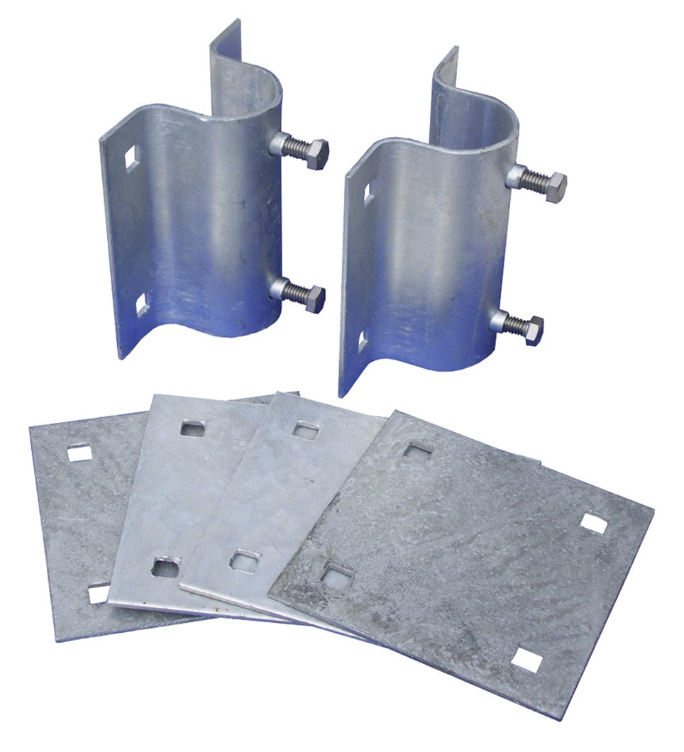 Dock Edge Galvanized Steel Stationary Side Leg Holder Kit