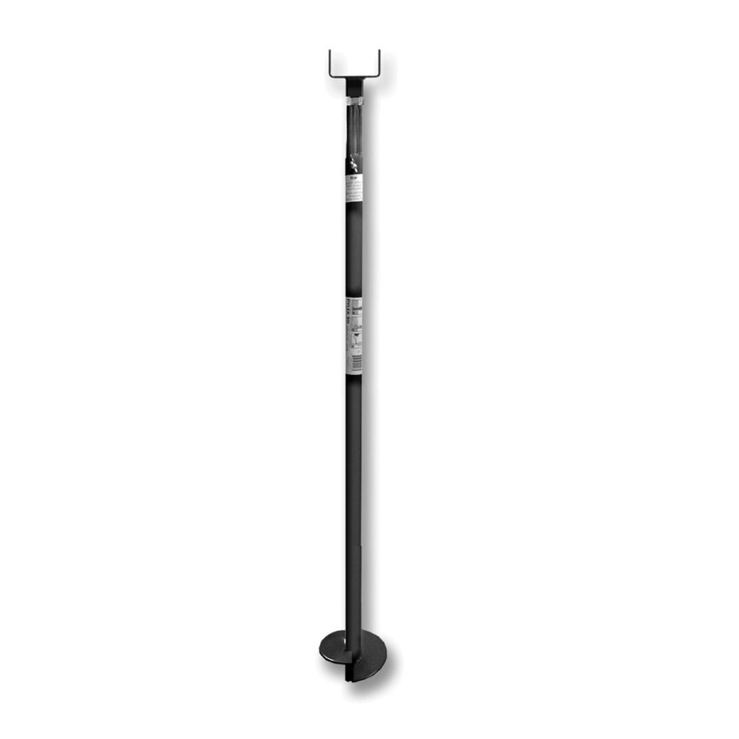 Steel scewable deck post anchor - adjustable