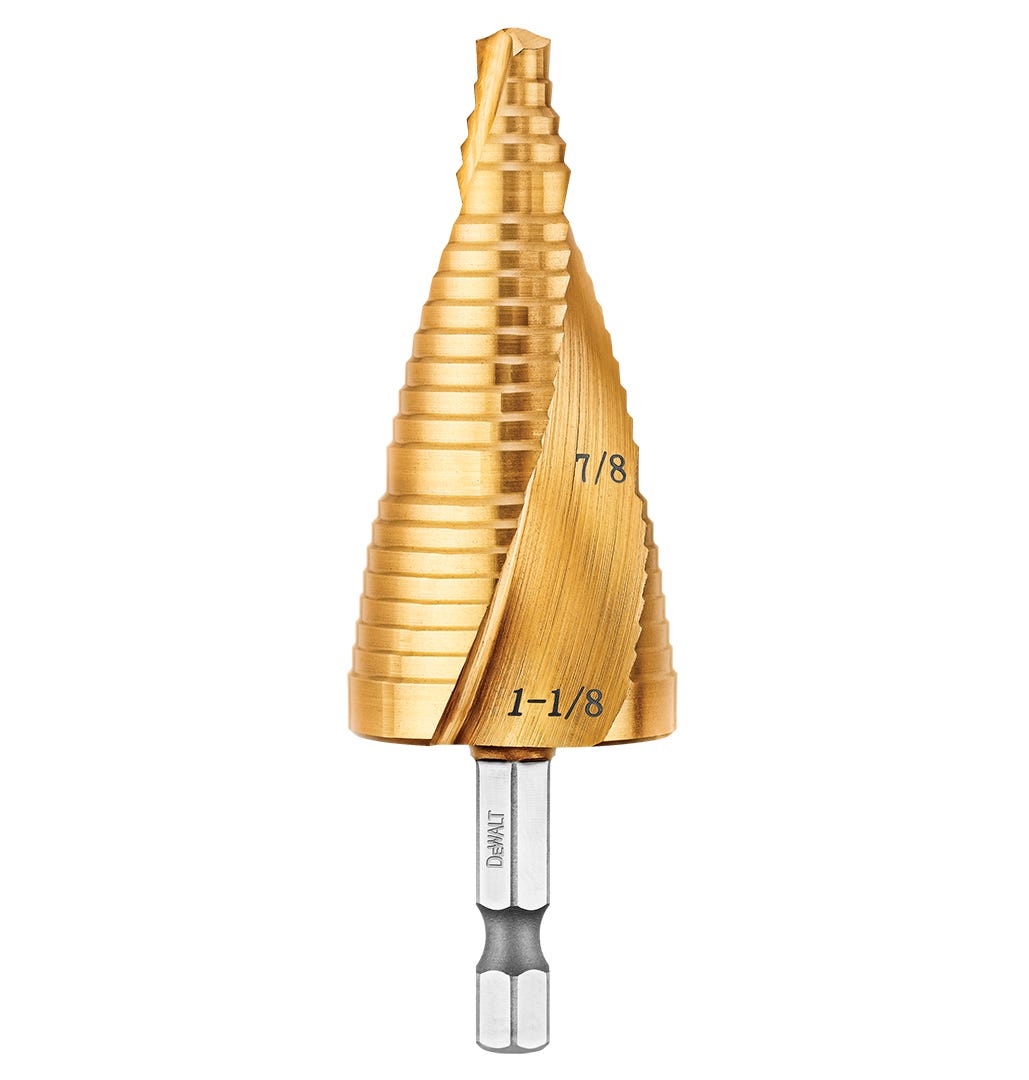 Step Drill Bit,  7/8 in., 1-1/8 in.