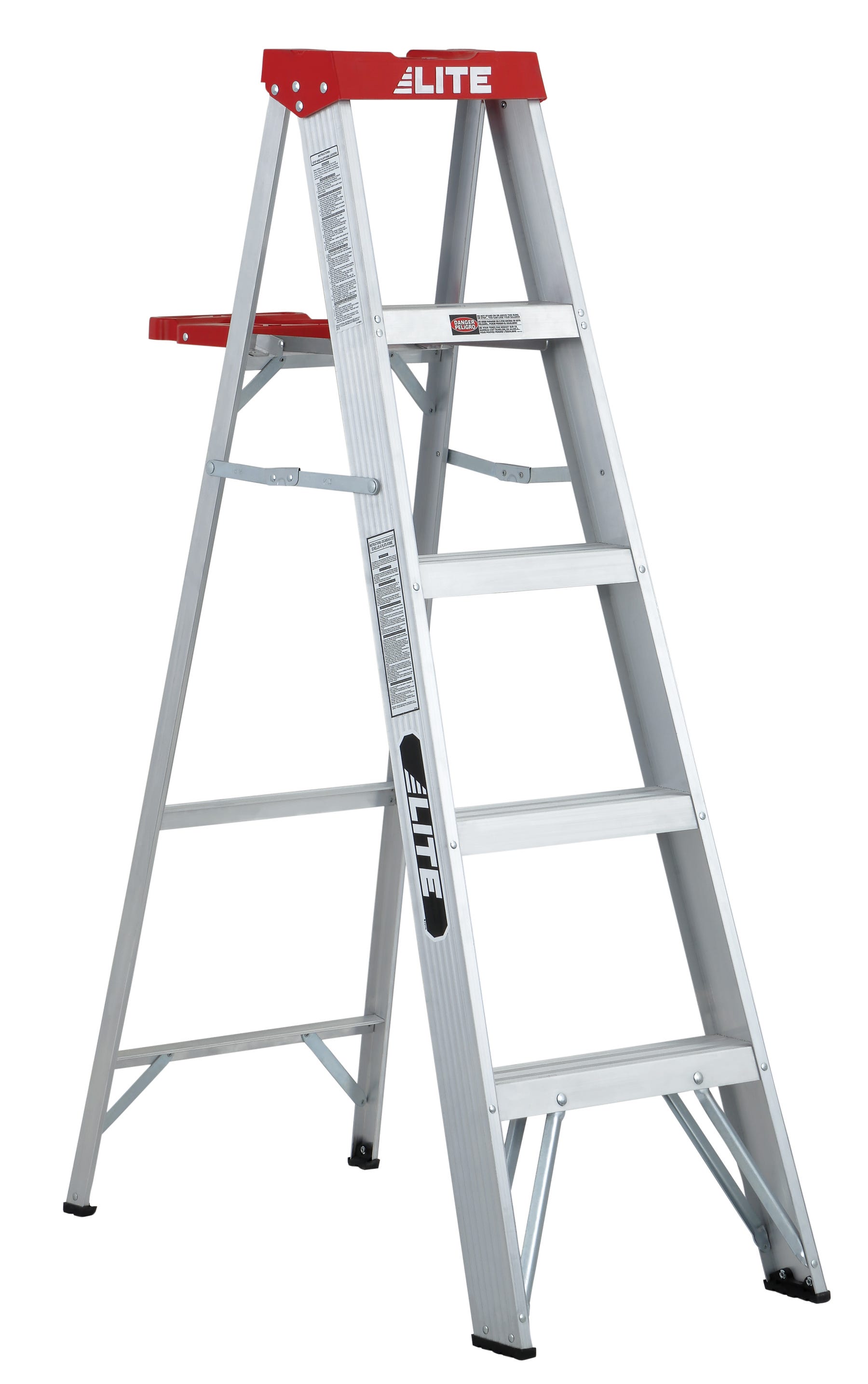 LITE Aluminum Step Ladder, 5' x 21" x 6", Grade 3