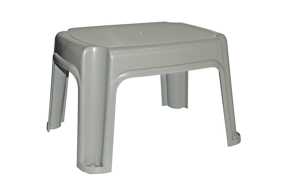 Gracious Living Plastic Step Stool, 12", Gray