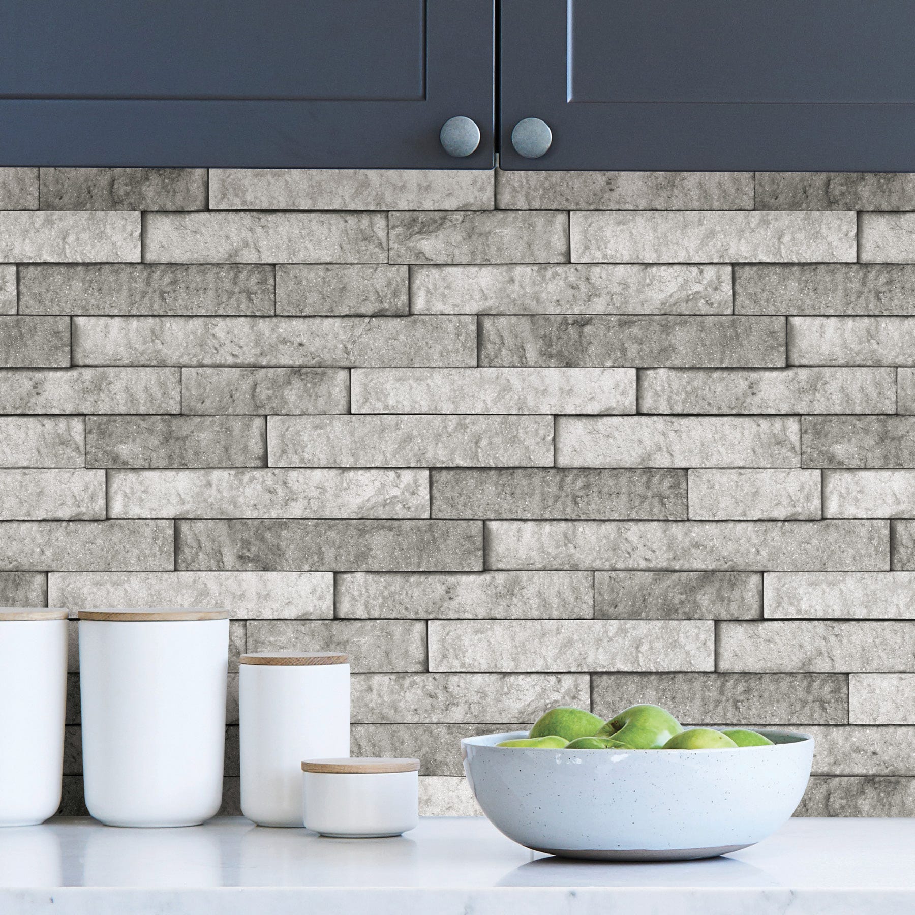 Stone Backsplash, Grey