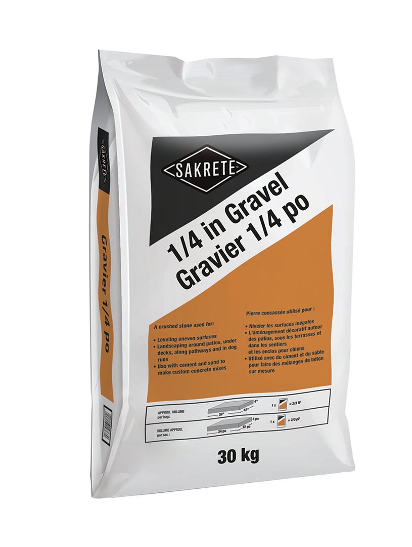 Crushed stone, for leveling, 1/4 in, 30 kg