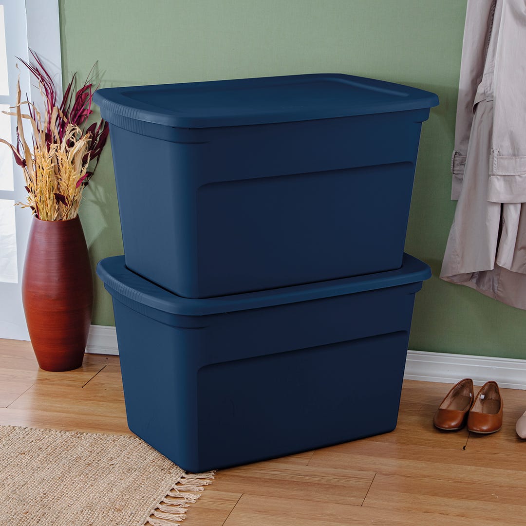 Storage Bin In Plastic With Lid, 114 L