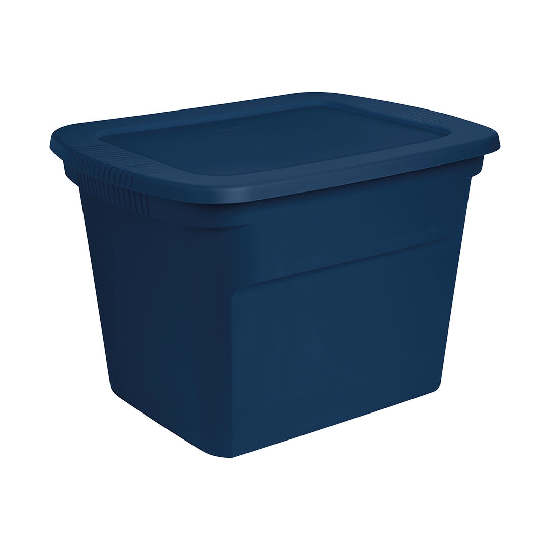 Storage Bin in Plastic with Lid, 68 L