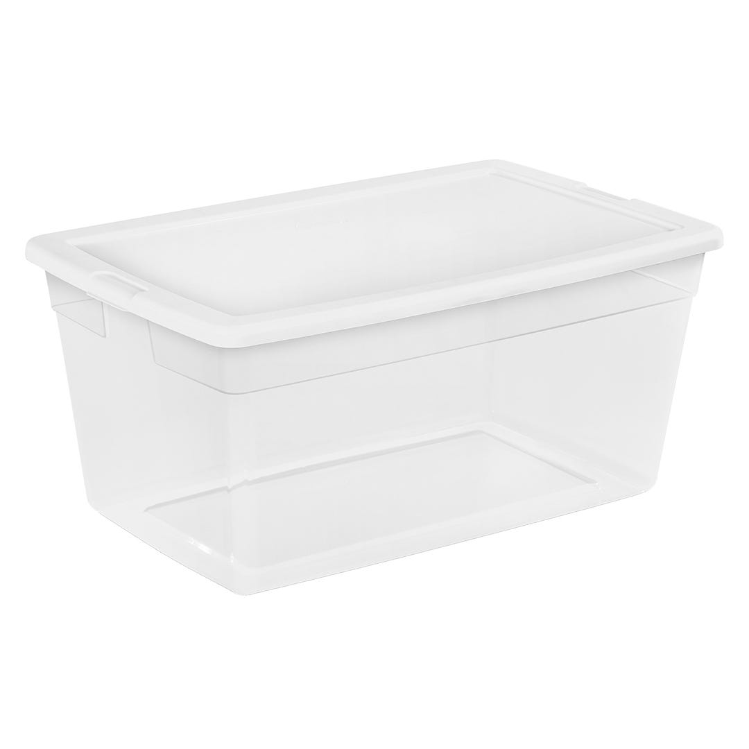 Storage Bin In Plastic With Lid, 85 L