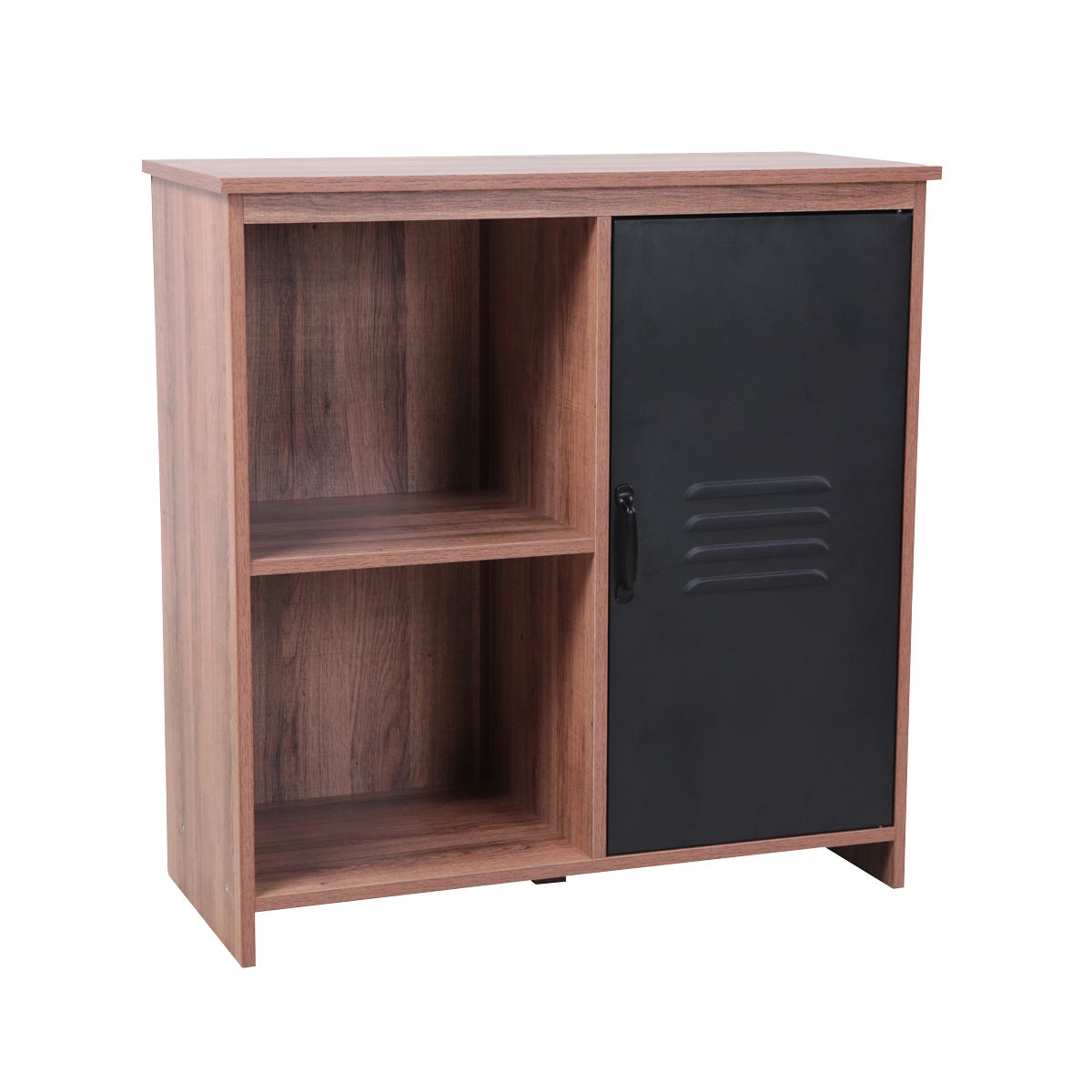 Storage Cabinet 1 Door & 1 Tablet, Oak & Black