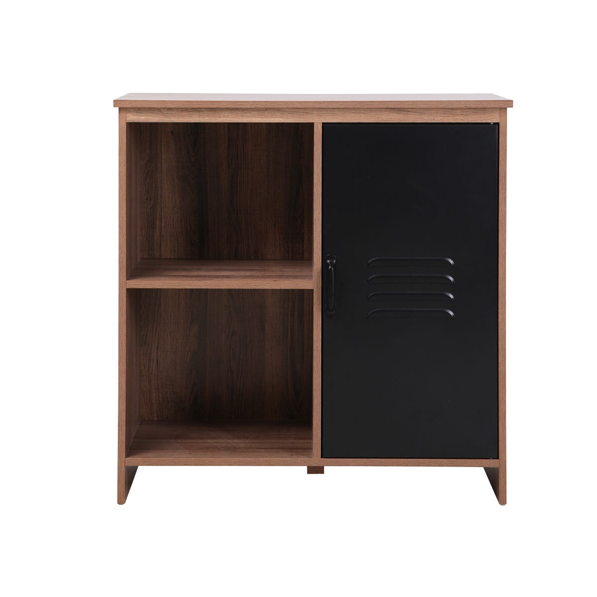 Storage Cabinet 1 Door & 1 Tablet, Oak & Black