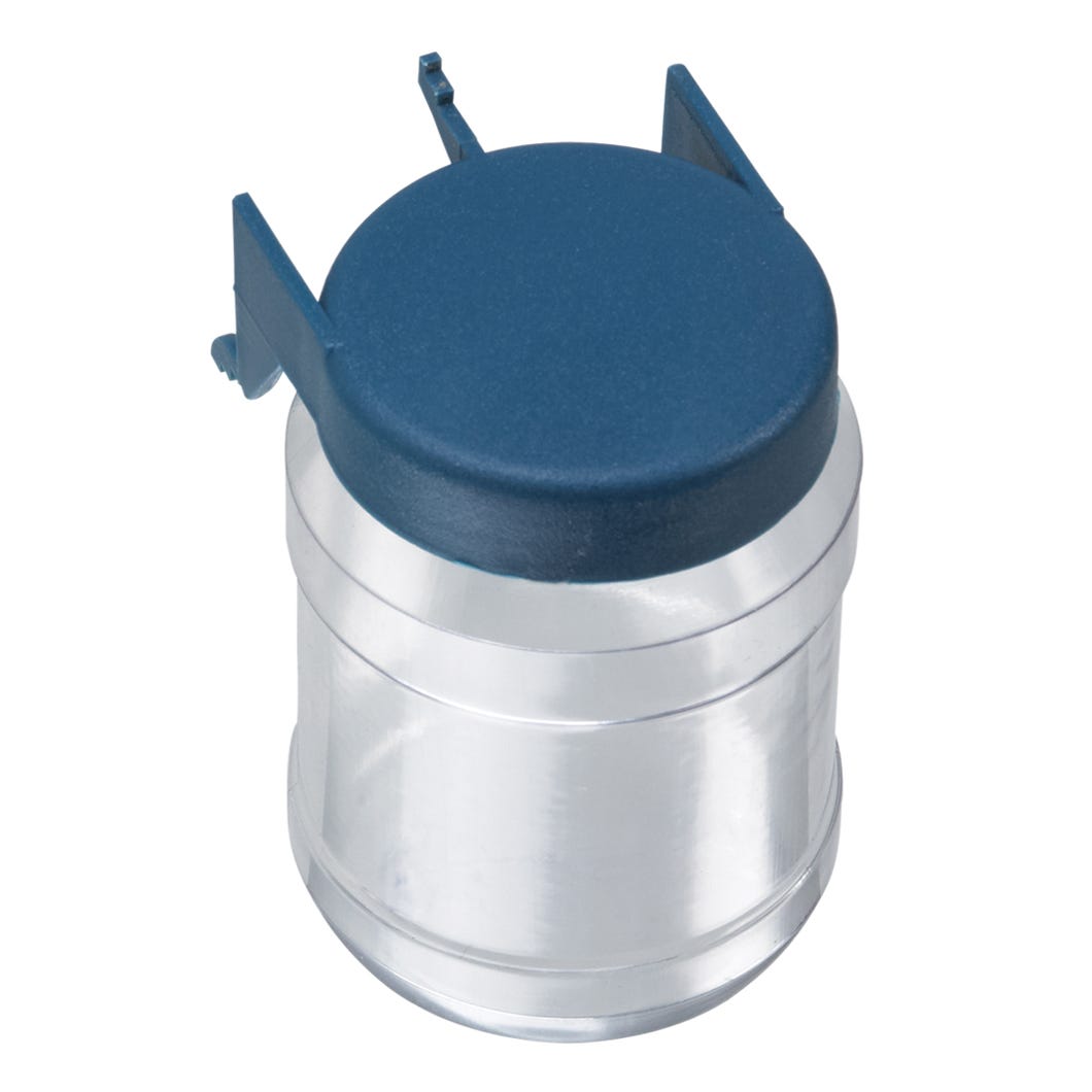 Storage jar in plastic for pegboard