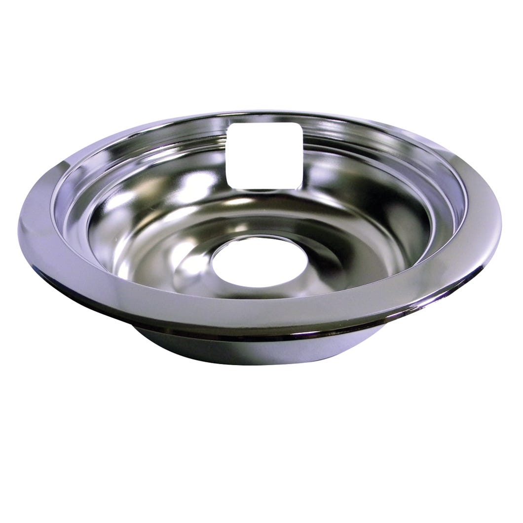 Universal Stove Drip Pan with Trim Ring, 6-in., Chrome