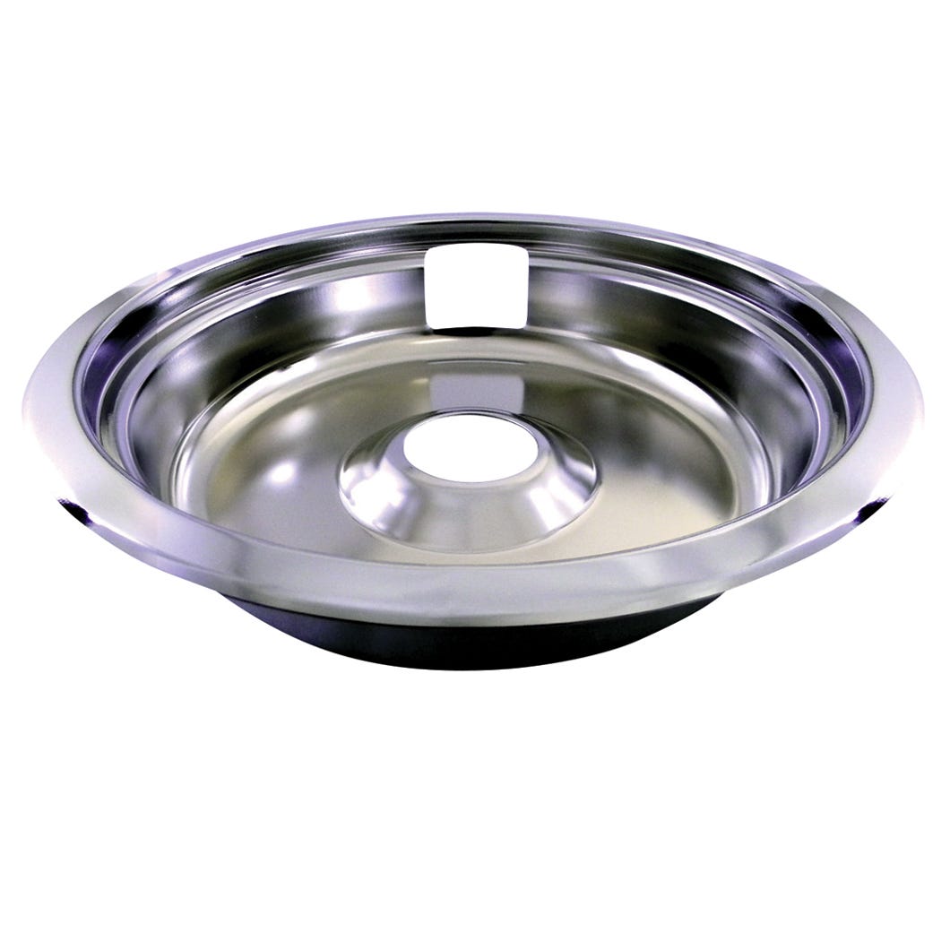 Universal Stove Drip Pan with Trim Ring, 8-in., Chrome
