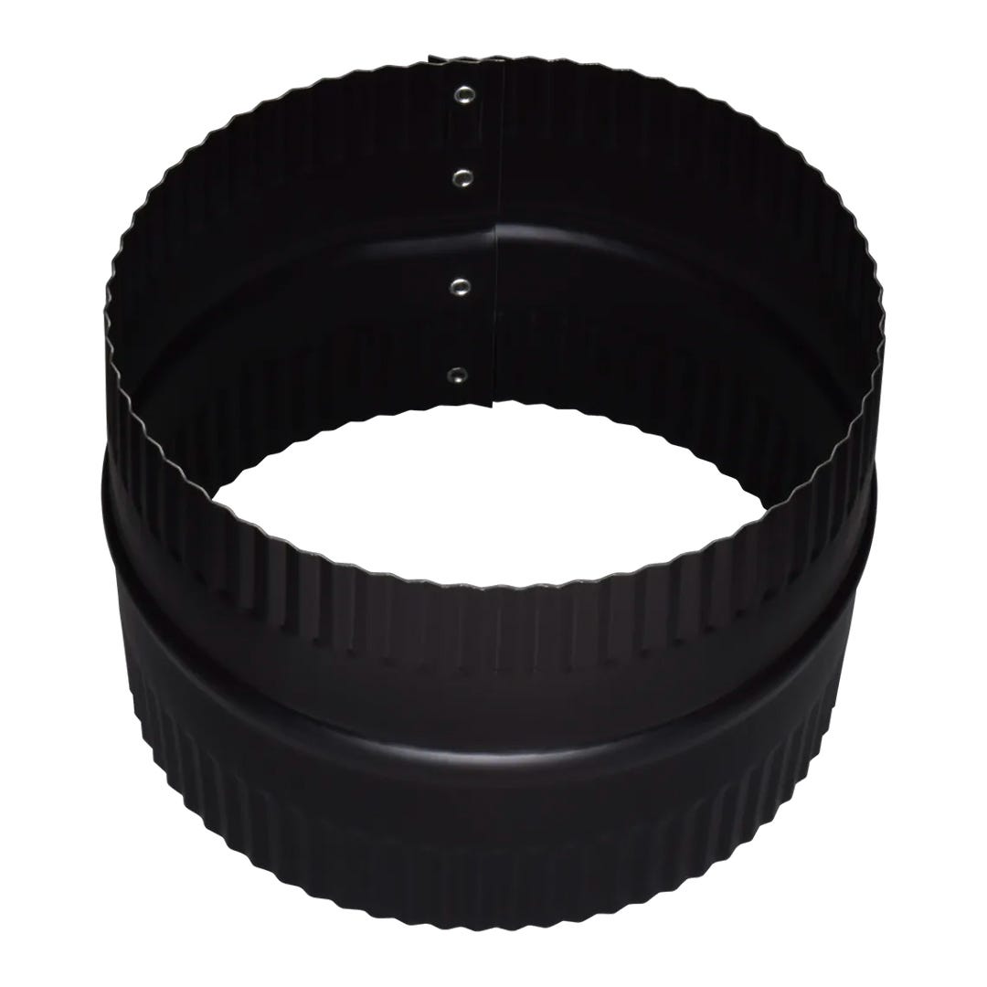 Stove Pipe Connector, Corrugated At Both Ends, 24 Ga, 8-in.