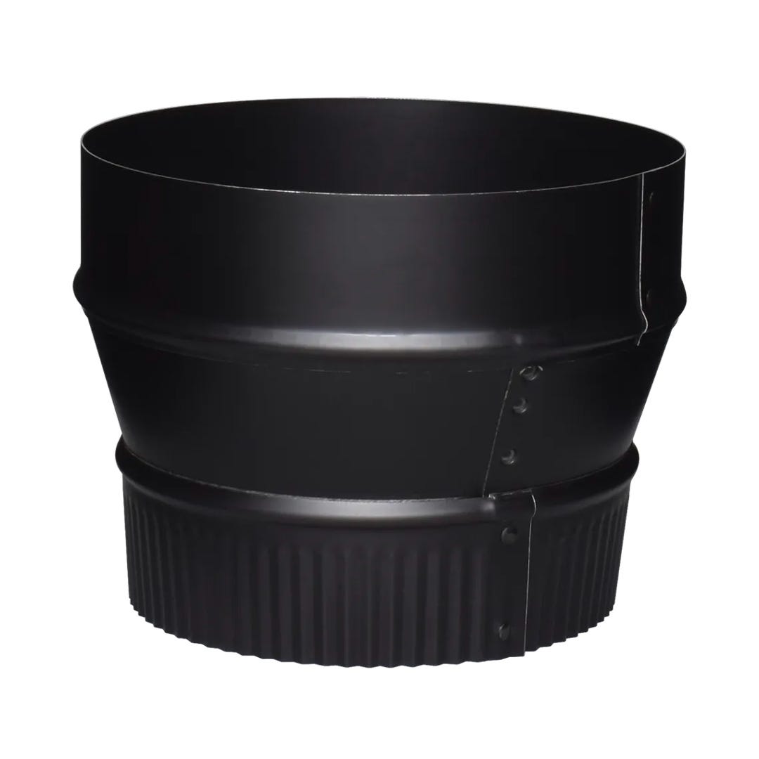 Stove Pipe Reducer/Small End Corrugated, 24 Ga, 7-in. X 6-in.
