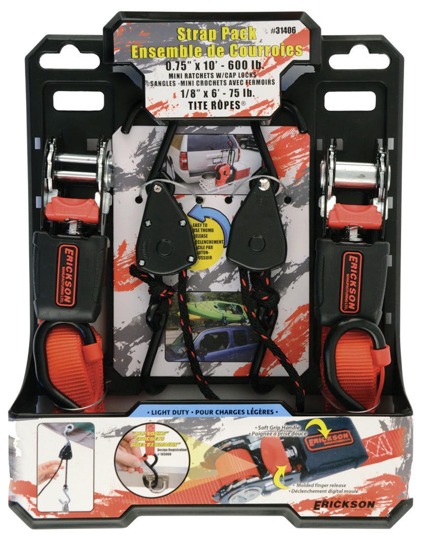 Strap Pack, Mini Ratchets with Cap Locks