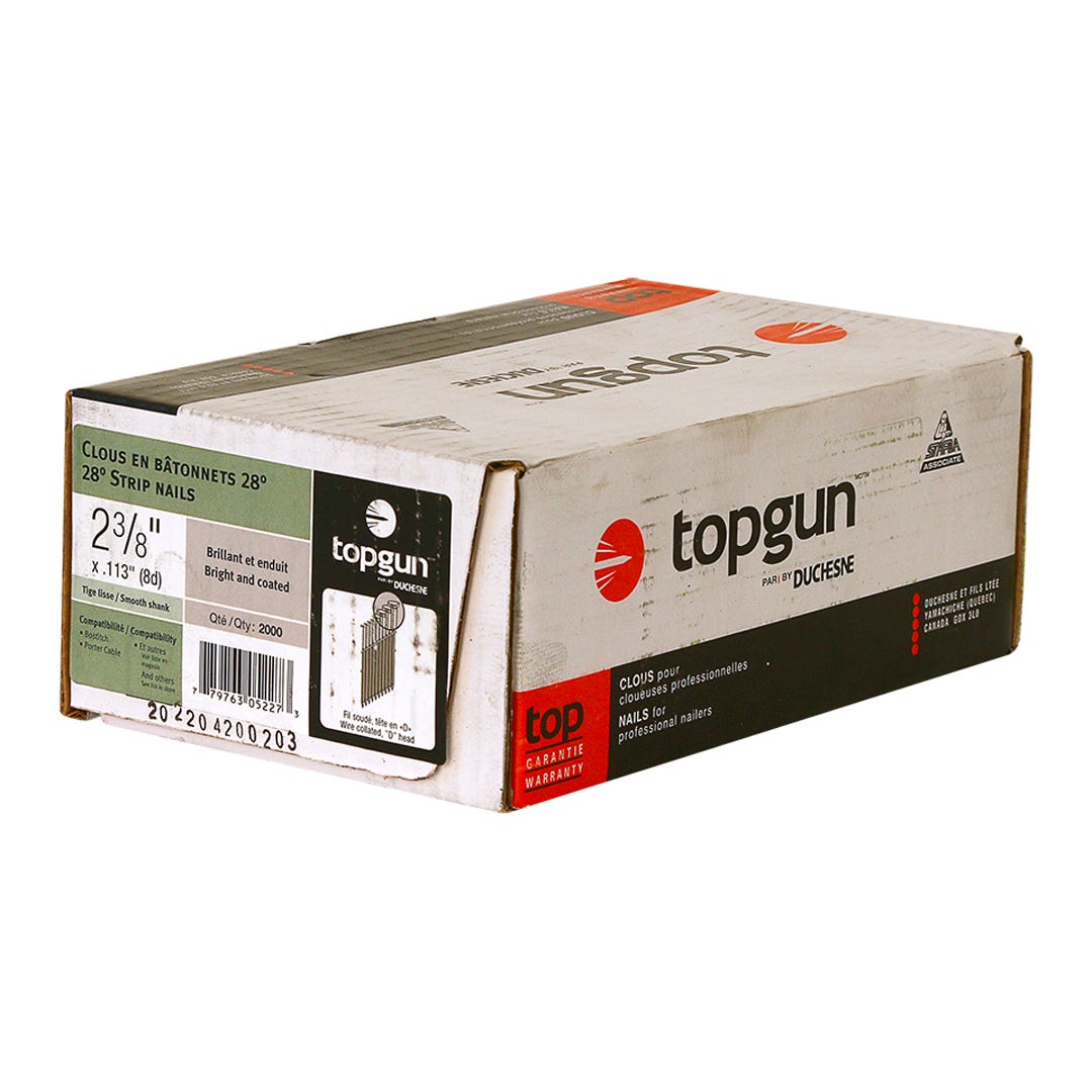 Strip Nails 28° Paper Collated, 2-3/8 in., 2000/box