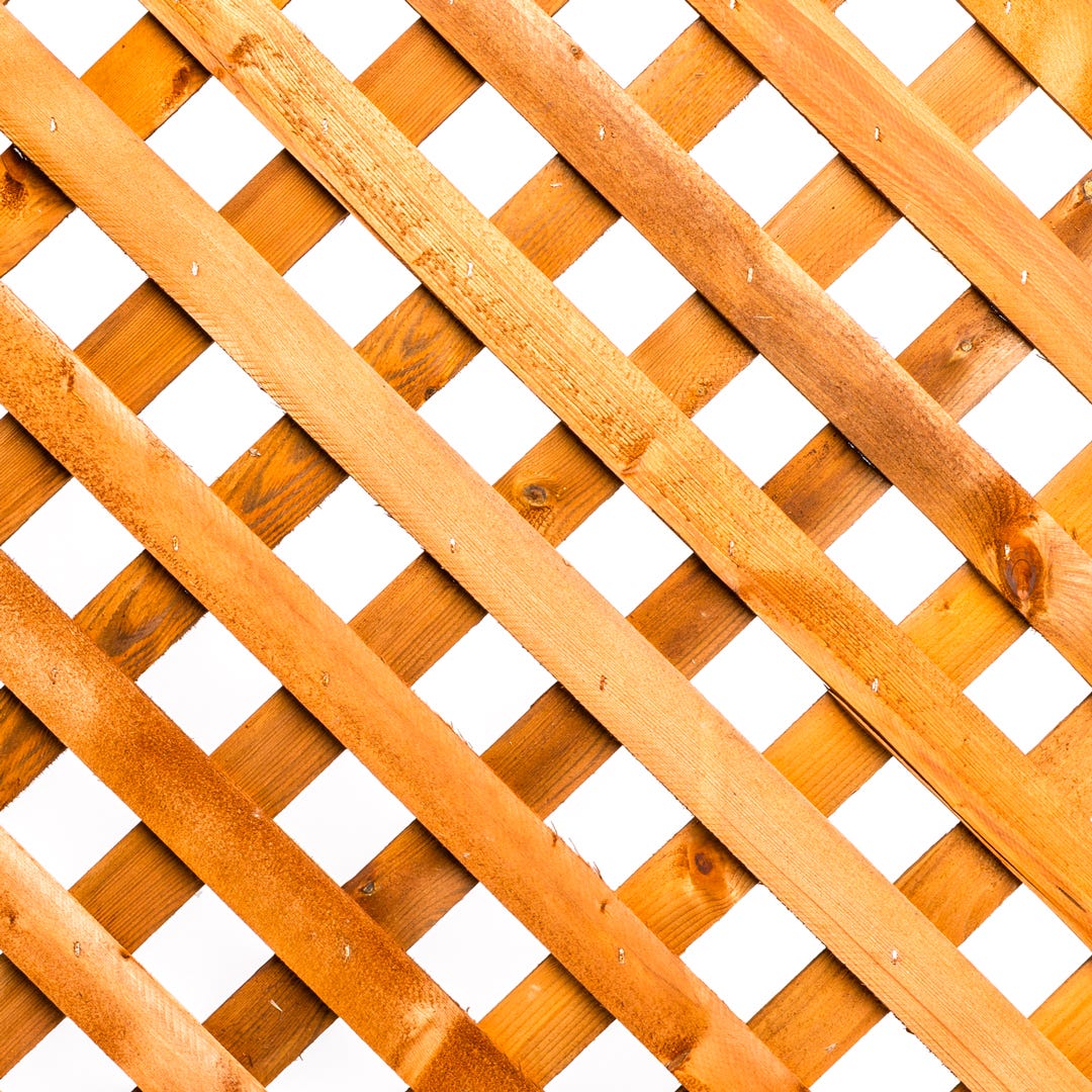 Brown treated wood sturdy privacy lattice 4 x 8