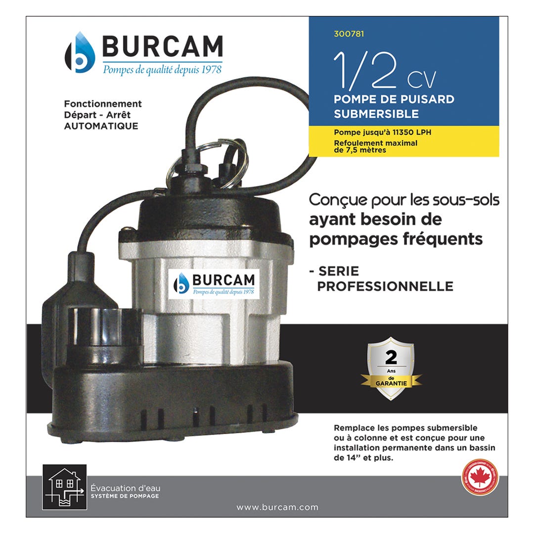 Submersible sump pump