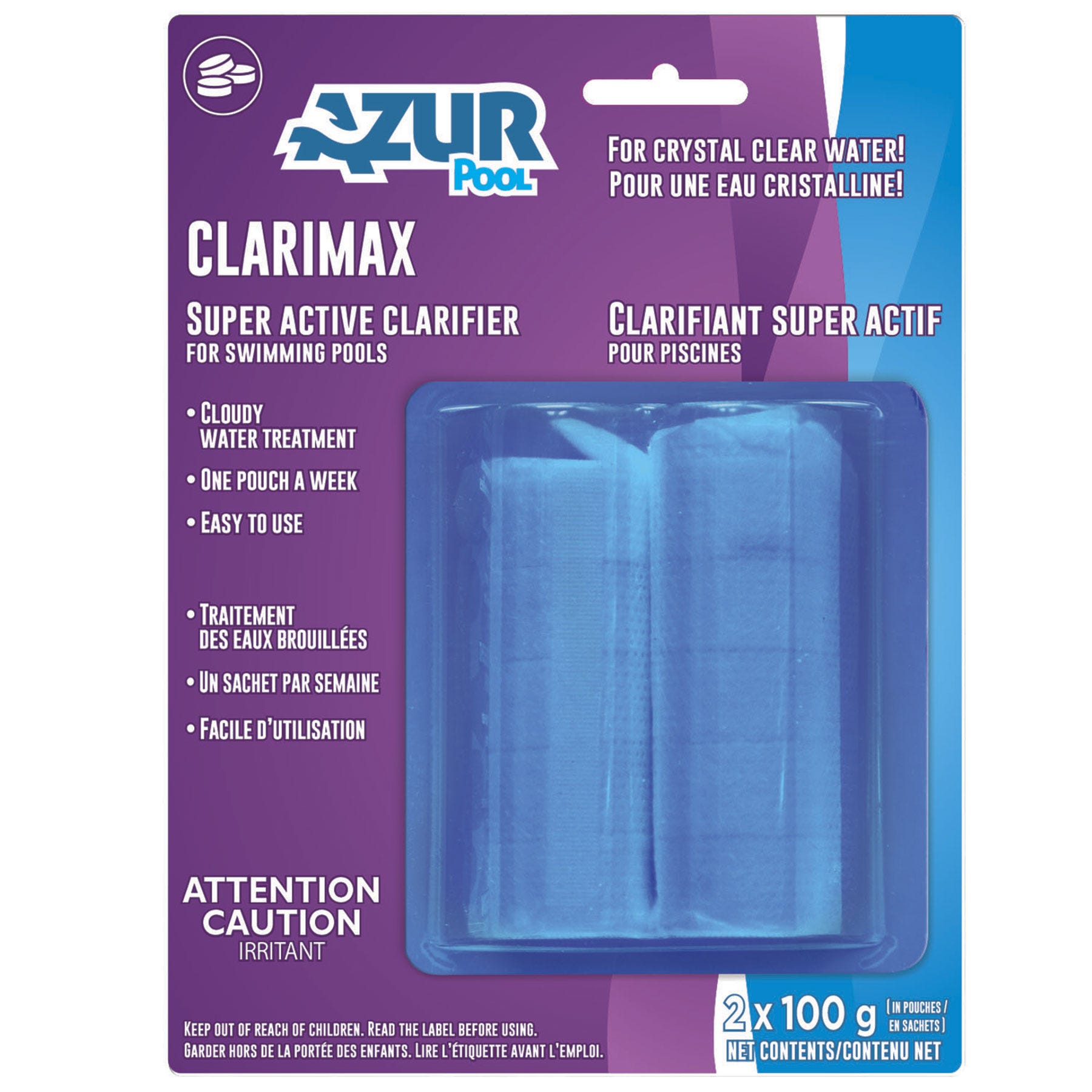 Azur Spa Clarimax Cloudy Pool Water Treatment, 200 G