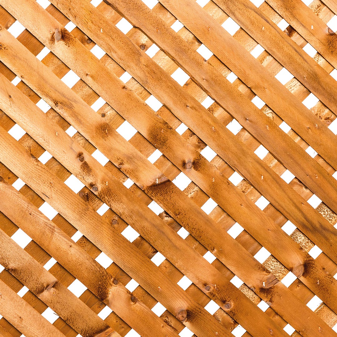 Brown treated wood super privacy lattice 4 x 8