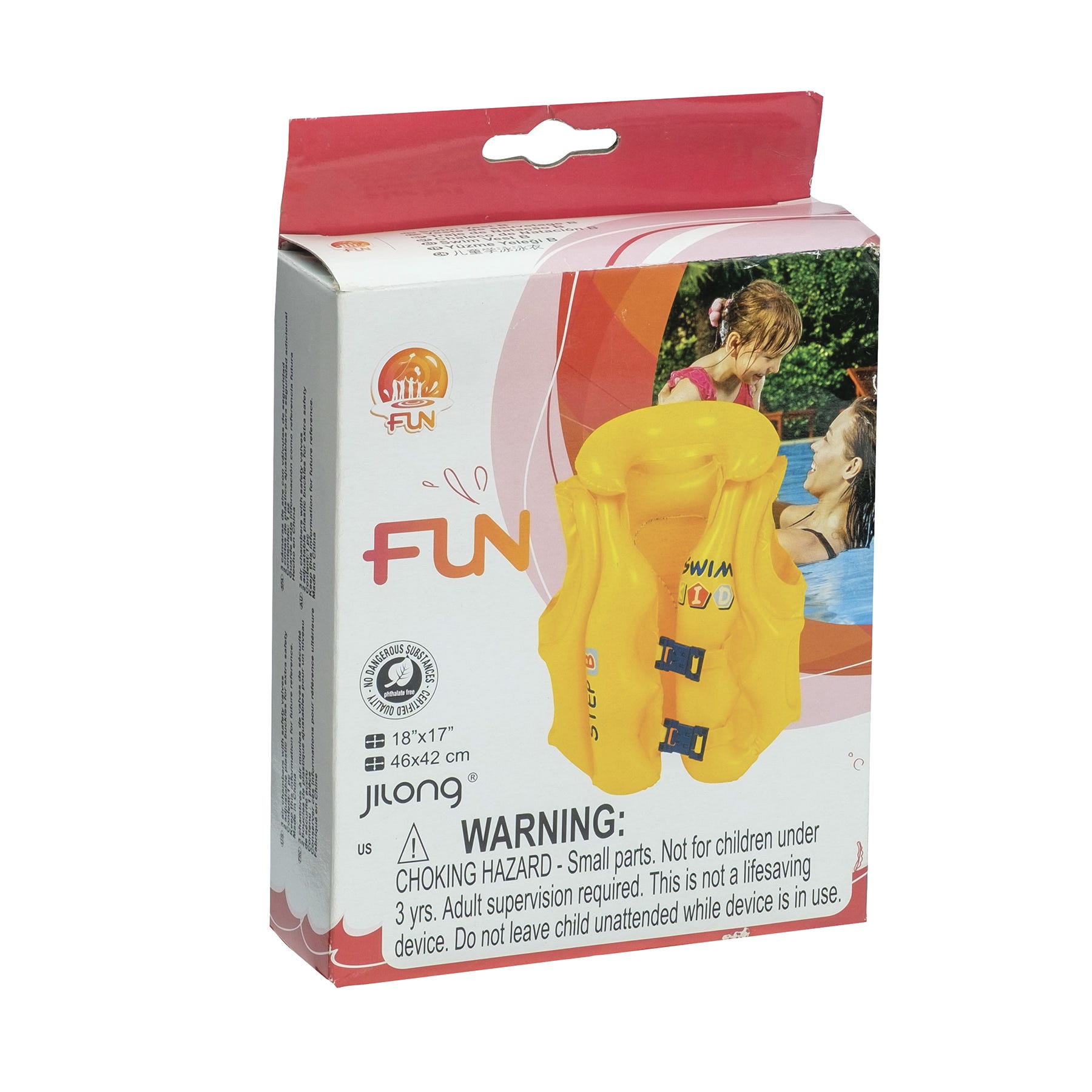 Inflatable Life Jacket for Children, Small, Yellow